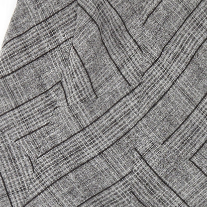 Marks and Spencer Womens Grey Polyester A-Line Skirt Size 16