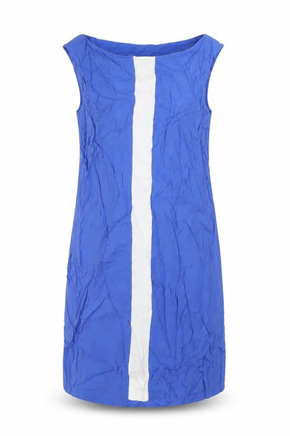 Mango Womens Blue Viscose Tank Dress Size S Round Neck Pullover