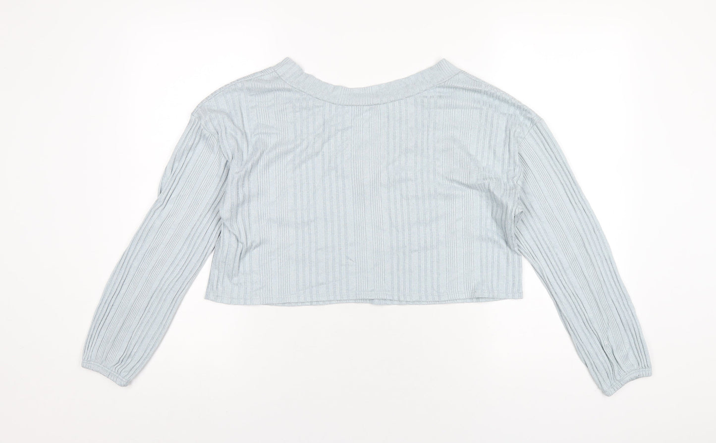 Womens UK Size XS Gilly Hicks Blue Cropped T-Shirt