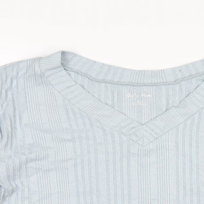 Womens UK Size XS Gilly Hicks Blue Cropped T-Shirt