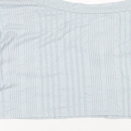 Womens UK Size XS Gilly Hicks Blue Cropped T-Shirt