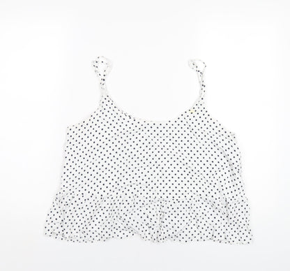 Womens UK Size 16 Topshop White Camisole T-Shirt