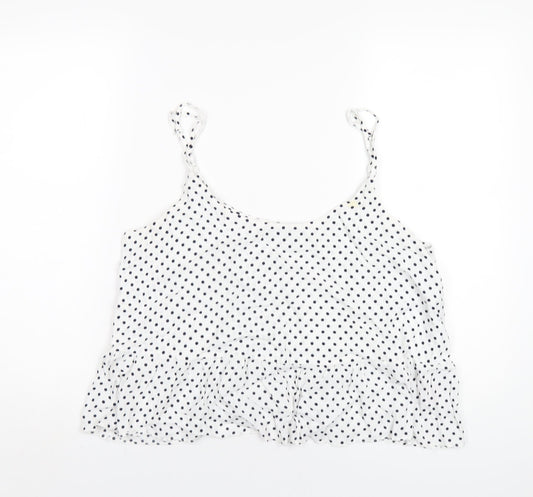 Womens UK Size 16 Topshop White Camisole T-Shirt