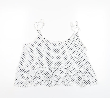 Womens UK Size 16 Topshop White Camisole T-Shirt