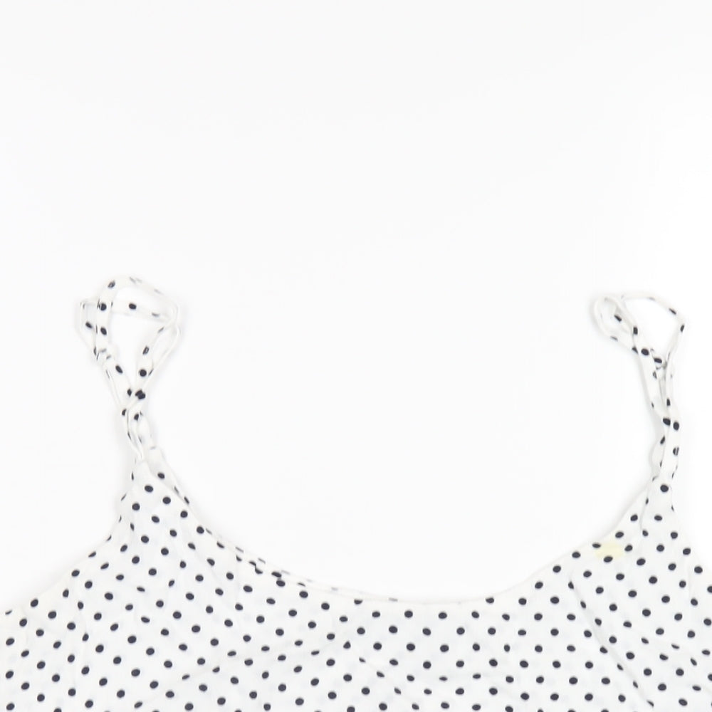 Womens UK Size 16 Topshop White Camisole T-Shirt