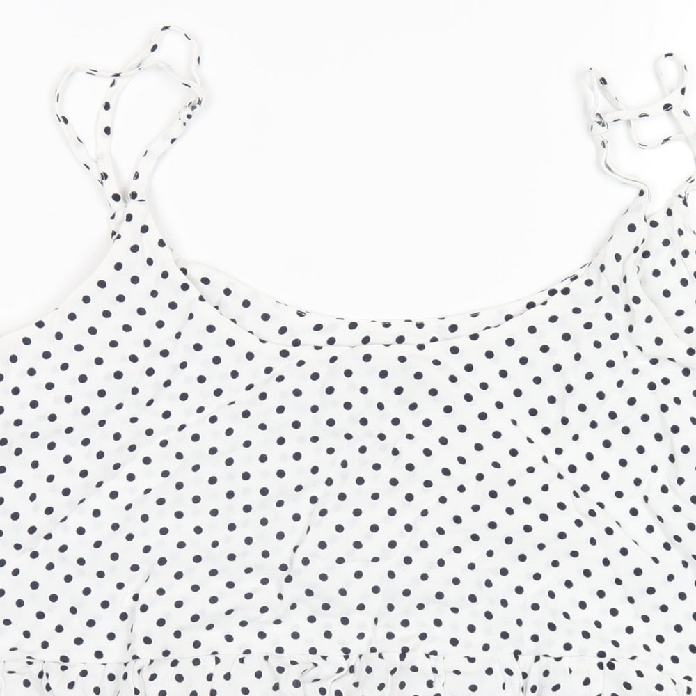 Womens UK Size 16 Topshop White Camisole T-Shirt