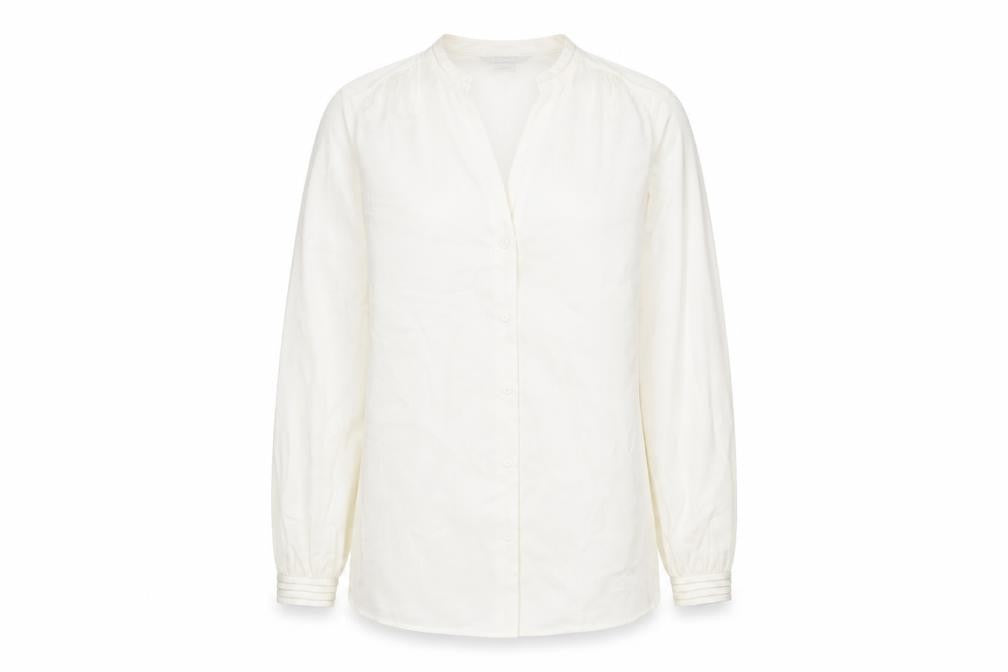 Womens UK Size 8 H&M Ivory Basic Button-Up