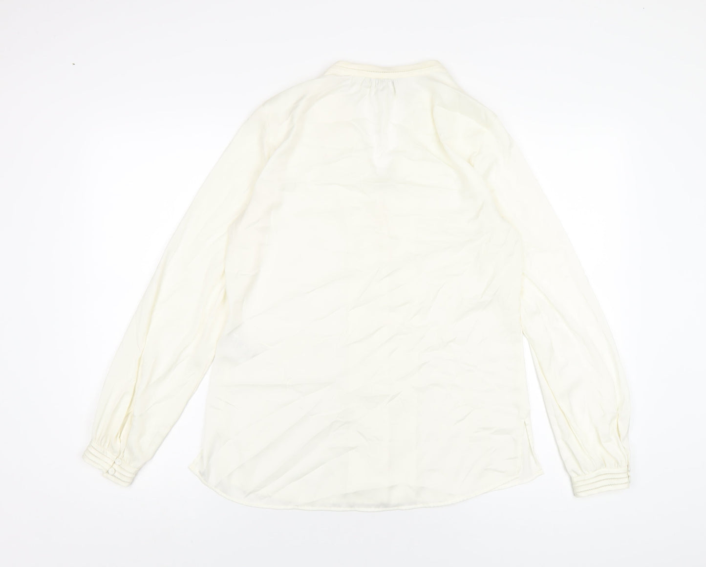 Womens UK Size 8 H&M Ivory Basic Button-Up