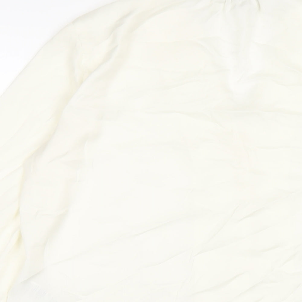 Womens UK Size 8 H&M Ivory Basic Button-Up