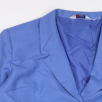 Damart Womens Blue Jacket Blazer Size 18 Button