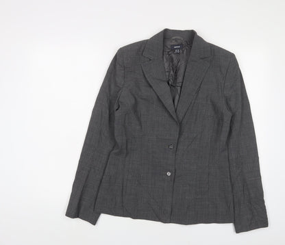 Mexx Womens Grey Jacket Blazer Size 12 Button