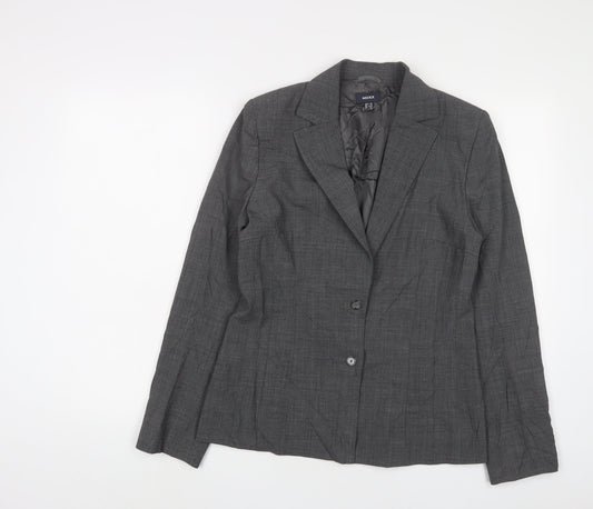 Mexx Womens Grey Jacket Blazer Size 12 Button