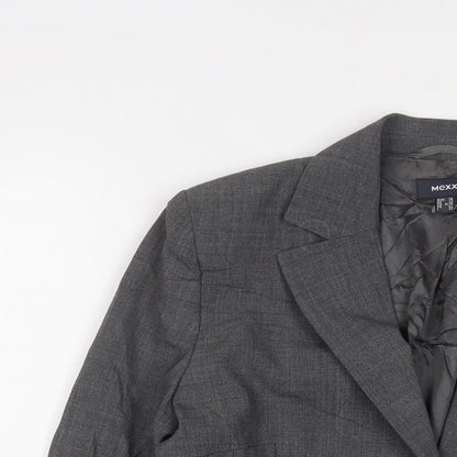 Mexx Womens Grey Jacket Blazer Size 12 Button