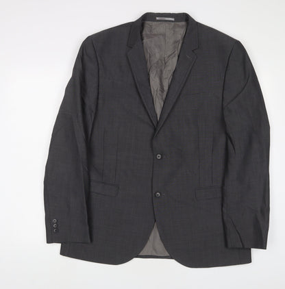 NEXT Mens Grey Wool Jacket Suit Jacket Size 44 Regular