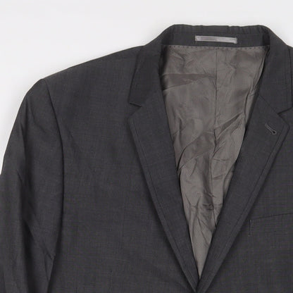NEXT Mens Grey Wool Jacket Suit Jacket Size 44 Regular