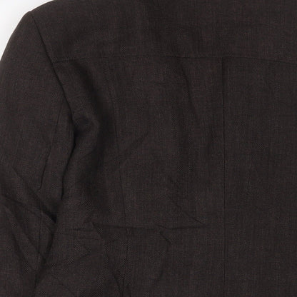 NAF NAF Womens Brown Jacket Blazer Size 12 Button