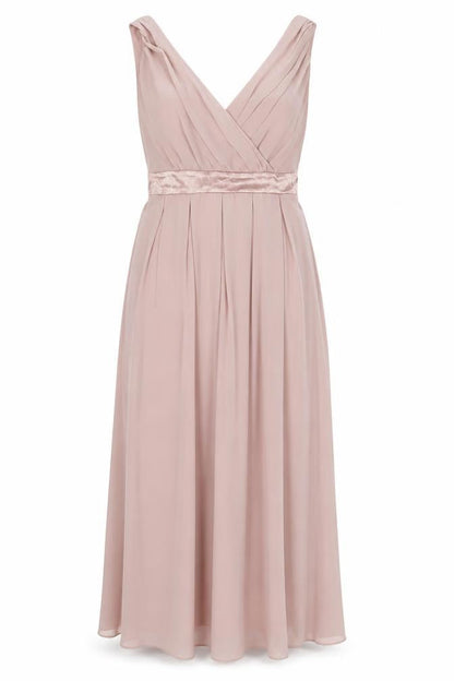 TFNC Womens Pink Polyester A-Line Size 10 V-Neck Zip