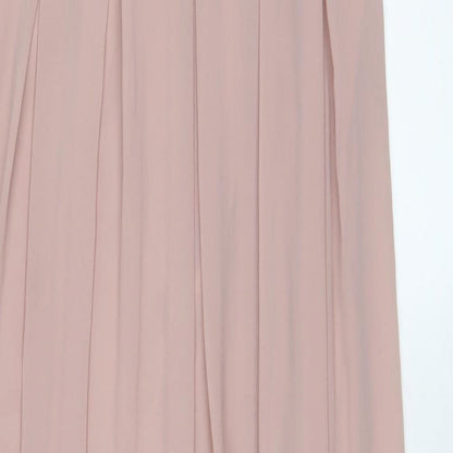 TFNC Womens Pink Polyester A-Line Size 10 V-Neck Zip