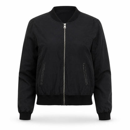 Womens UK Size 6 H&M Black Bomber Jacket