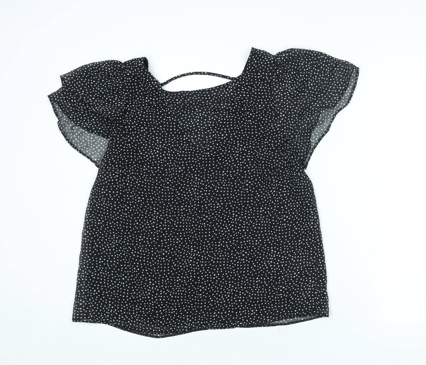 Womens UK Size 14 Dorothy Perkins Black Basic Blouse