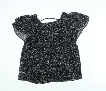 Womens UK Size 14 Dorothy Perkins Black Basic Blouse
