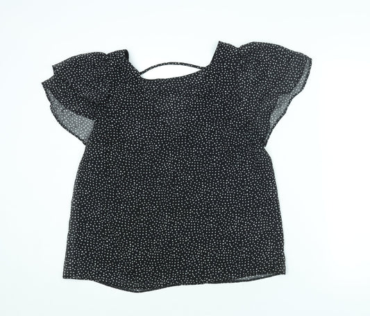 Womens UK Size 14 Dorothy Perkins Black Basic Blouse