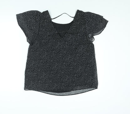 Womens UK Size 14 Dorothy Perkins Black Basic Blouse