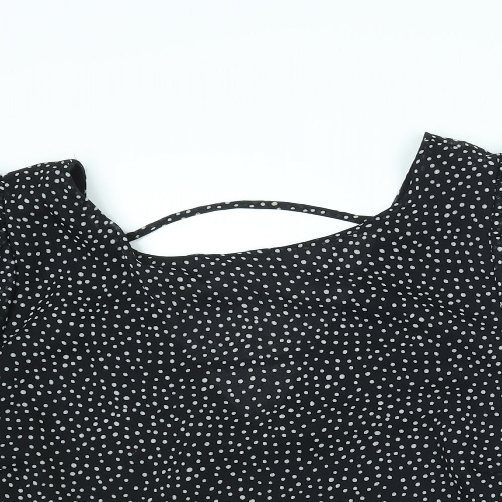 Womens UK Size 14 Dorothy Perkins Black Basic Blouse