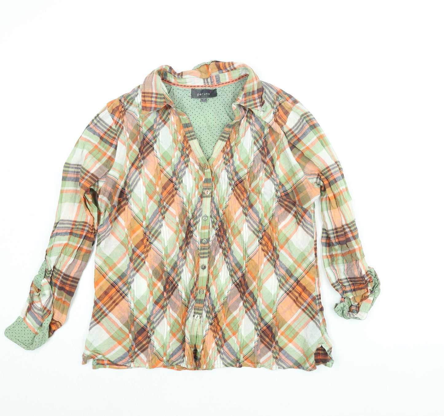 Womens UK Size 12 Per Una Multicoloured Basic Button-Up