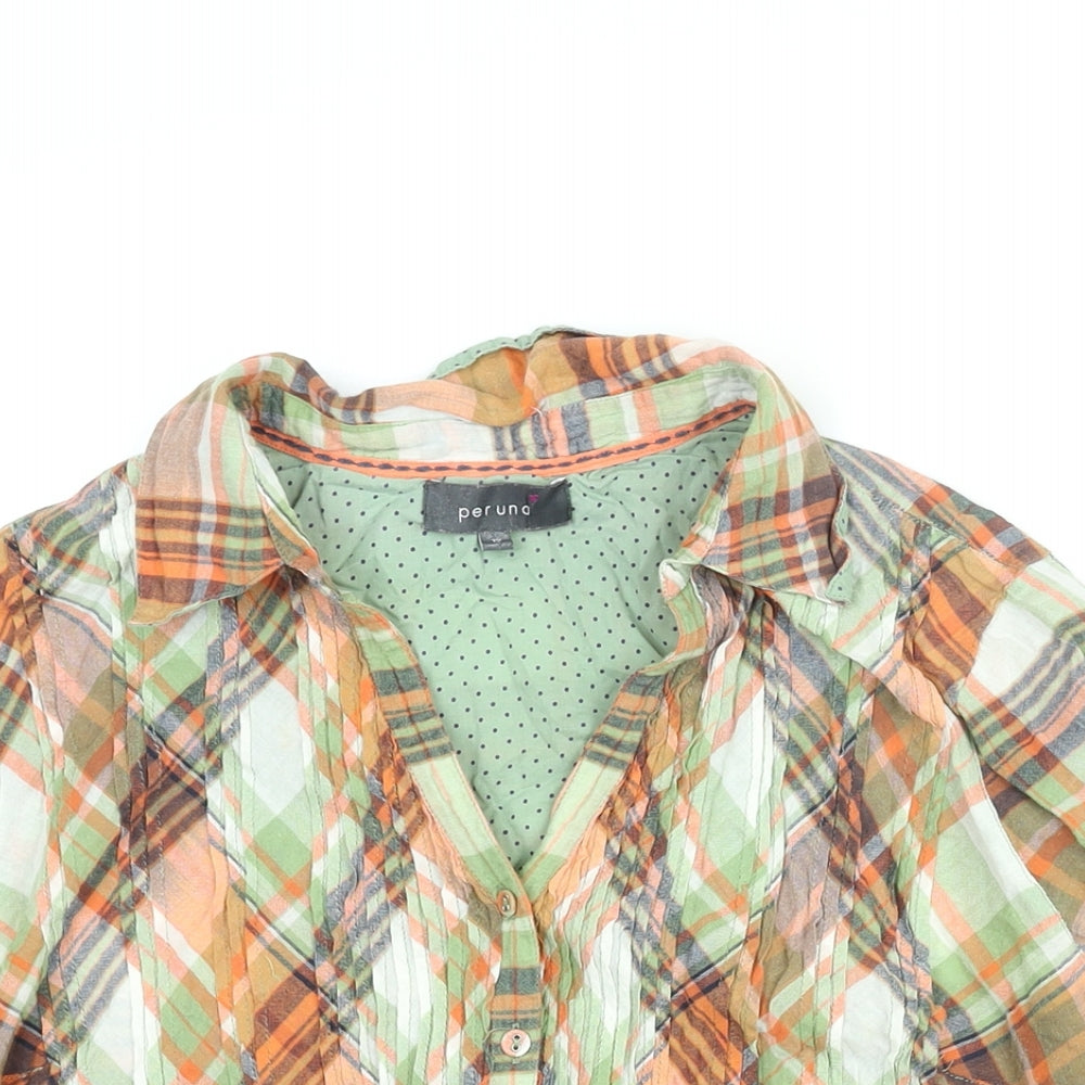 Womens UK Size 12 Per Una Multicoloured Basic Button-Up