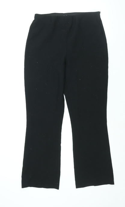 Womens UK Size M Zara Regular Fit  Black Trousers