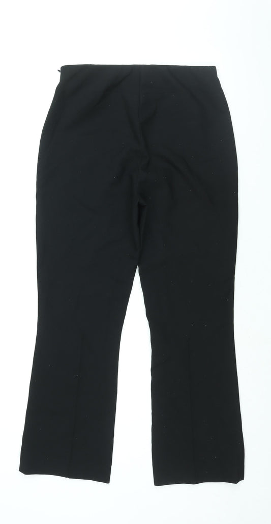 Womens UK Size M Zara Regular Fit  Black Trousers