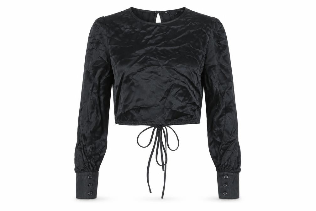 Womens UK Size L Zara Black Basic Blouse