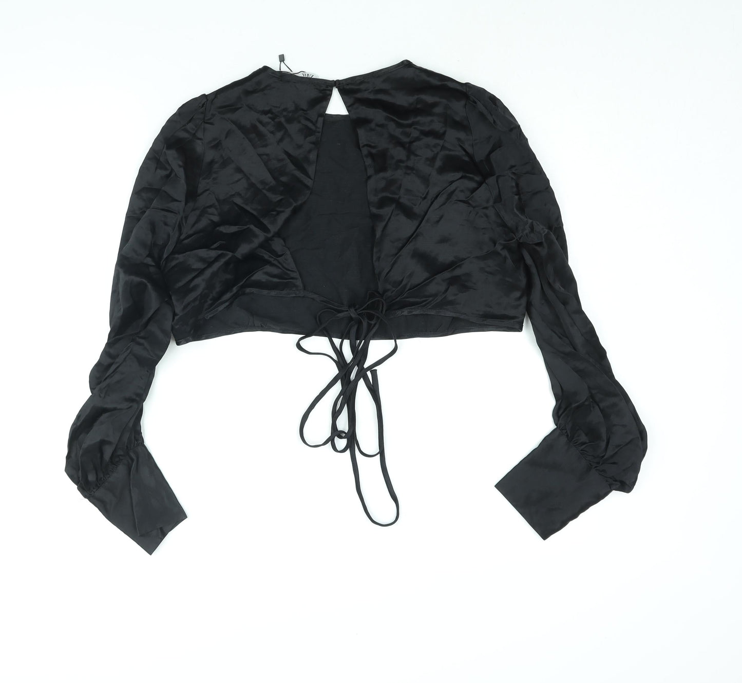 Womens UK Size L Zara Black Basic Blouse