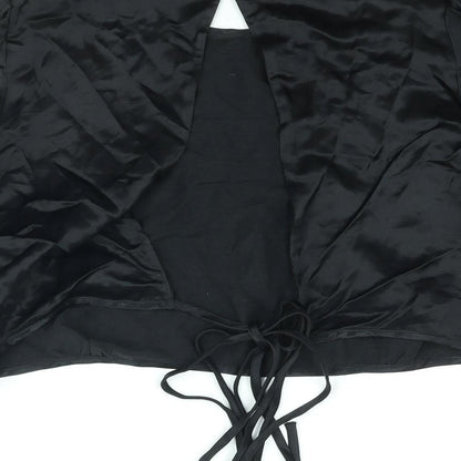 Womens UK Size L Zara Black Basic Blouse
