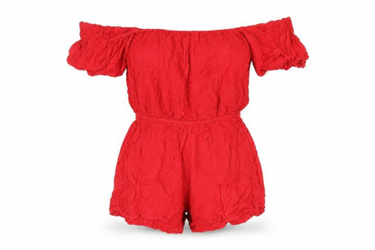 Womens UK Size 10 Divided by H&M One-Piece Red Playsuit