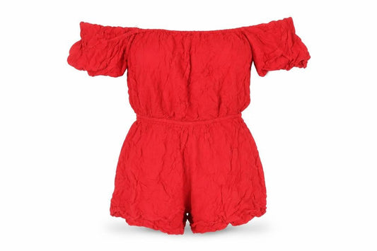 Womens UK Size 10 Divided by H&M One-Piece Red Playsuit