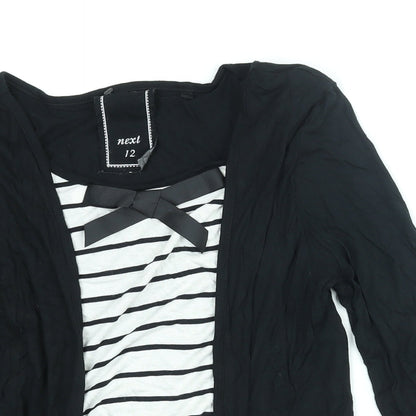 Womens UK Size 12 NEXT Black Basic Blouse