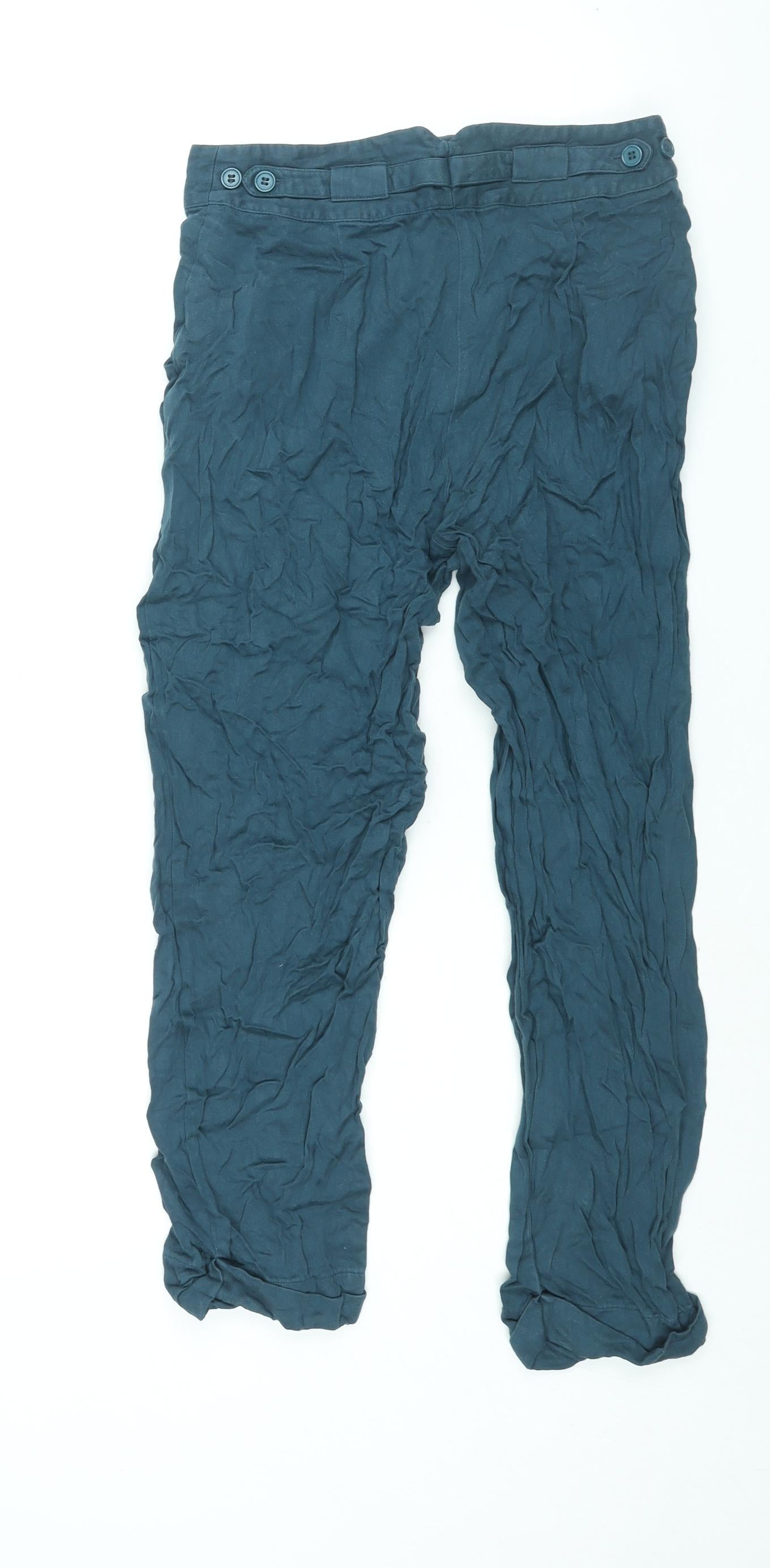 Womens UK Size 8 Oliver Bonas Regular Fit  Blue Trousers