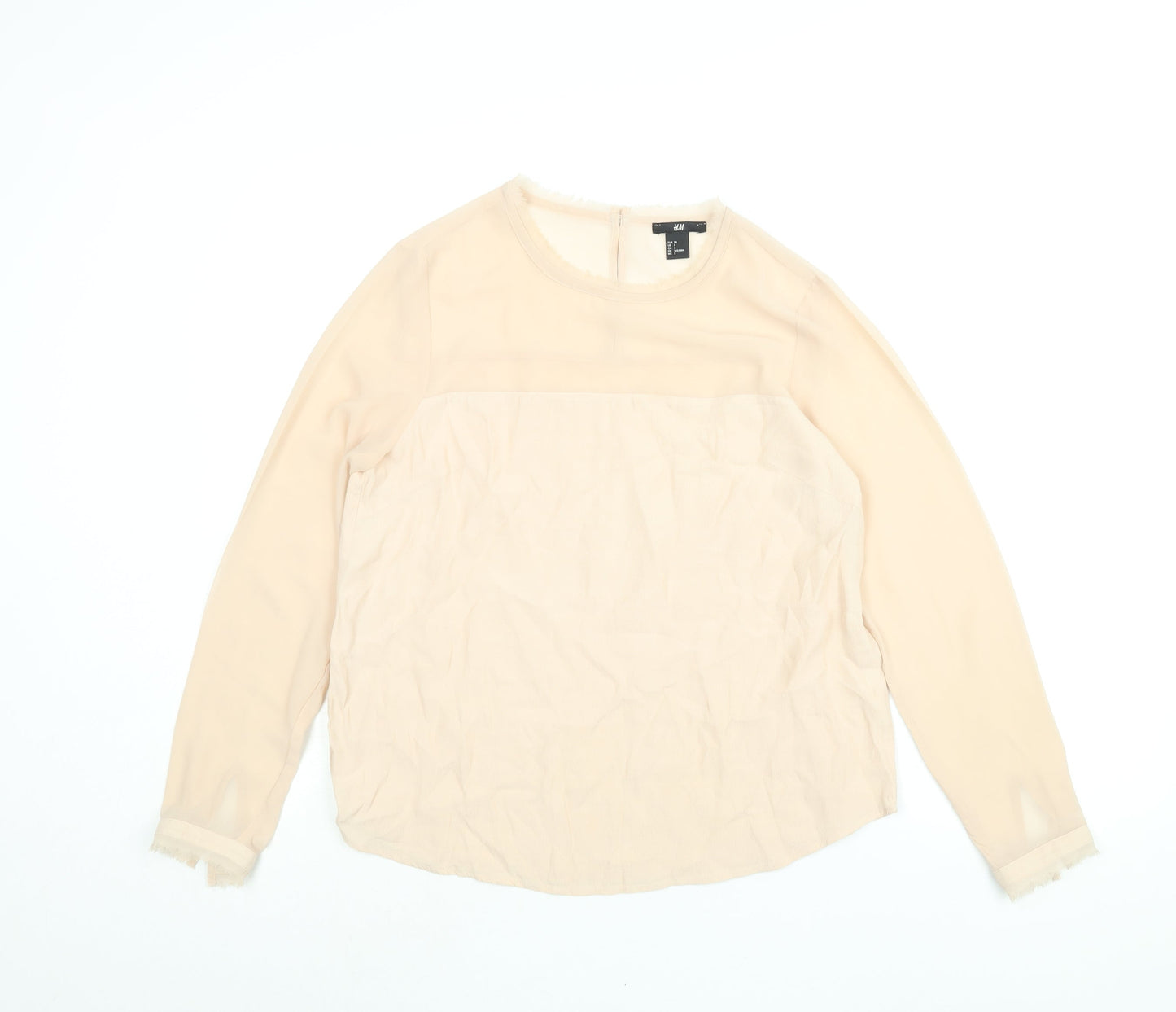Womens UK Size 10 H&M Pink Basic Blouse