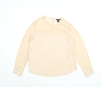 Womens UK Size 10 H&M Pink Basic Blouse