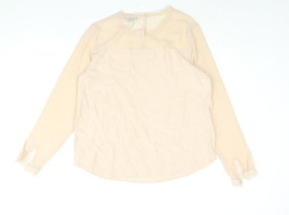 Womens UK Size 10 H&M Pink Basic Blouse