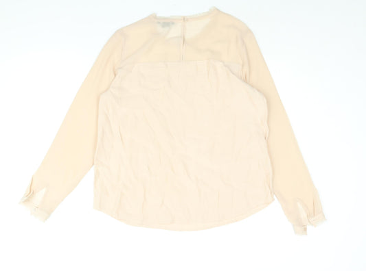 Womens UK Size 10 H&M Pink Basic Blouse
