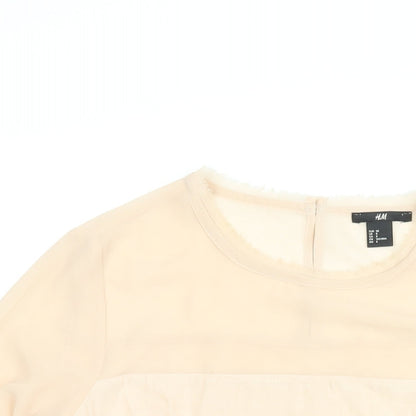 Womens UK Size 10 H&M Pink Basic Blouse