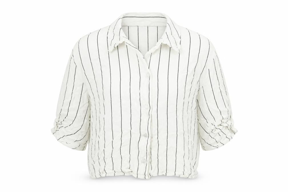 Womens UK Size M Divided by H&M White Cropped Button-Up