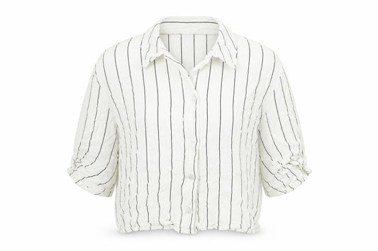 Womens UK Size M Divided by H&M White Cropped Button-Up