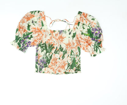 Womens UK Size M H&M Multicoloured Basic Blouse
