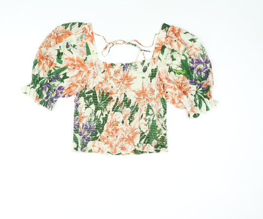 Womens UK Size M H&M Multicoloured Basic Blouse