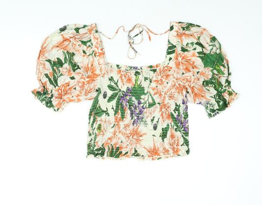 Womens UK Size M H&M Multicoloured Basic Blouse