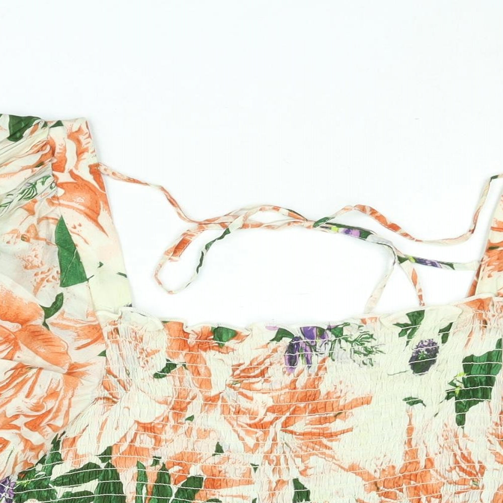 Womens UK Size M H&M Multicoloured Basic Blouse